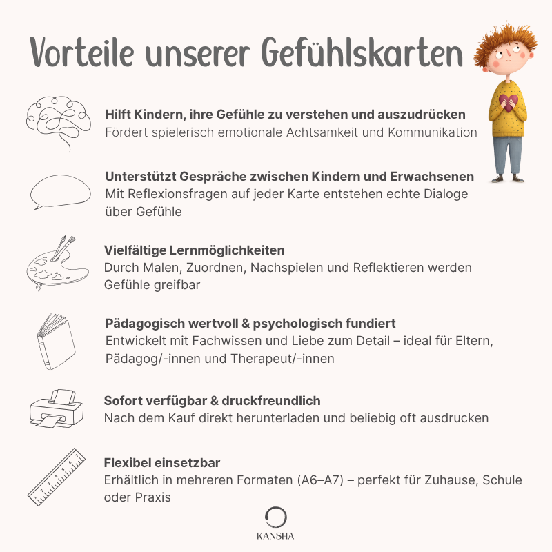 Gefühlskarten für Kindergartenkinder | PDF Download