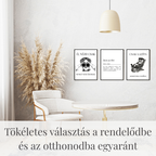 Humoros pszichológia poszterek a falon egy rendelőben