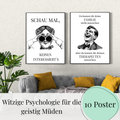 Psychologie-Humor Poster Set –  10 sarkastische Poster mit Mental Health Humor﻿ | PDF Download