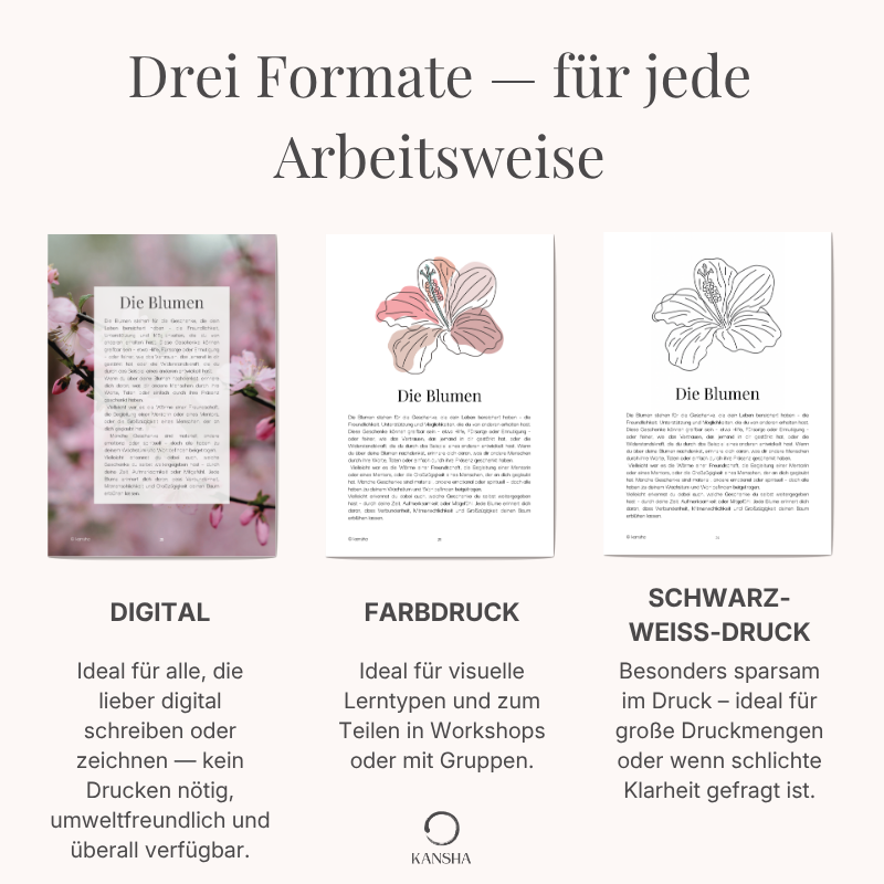Digitale und druckbare Versionen des Lebensbaum Selbsthilfe Arbeitsbuchs
