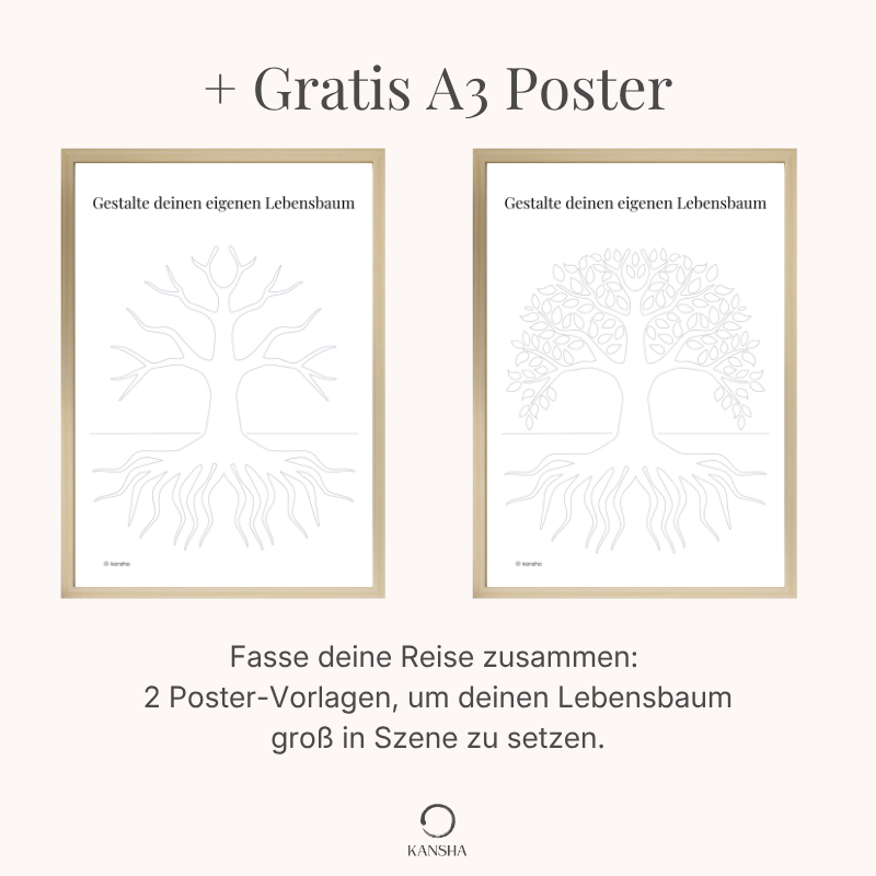 Zwei Lebensbaum Poster für narrative Therapie