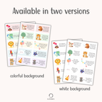 Colorful and printer-friendly versions of lunchbox notes for children