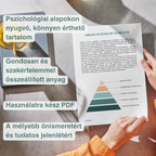 Egy nő a Maslow szükségletpiramisa önsegítő terápiás munkafüzet egyik oldalát olvassa