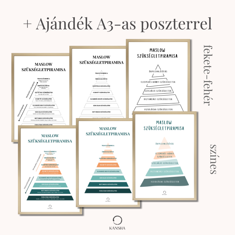 Hat különböző Maslow piramisa poszter