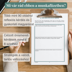 Egy oldal önreflexiós kérdésekkel a Maslow szükségletpiramisa terápiás önsegítő munkafüzetből