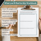 A page with reflection questions from the Maslows pyramide selh-help therapy workbook