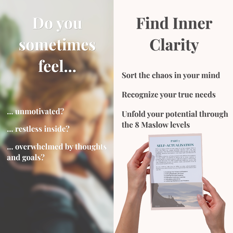Find inner clarity with the Maslows Pramie of Needs Selh-help Workbook