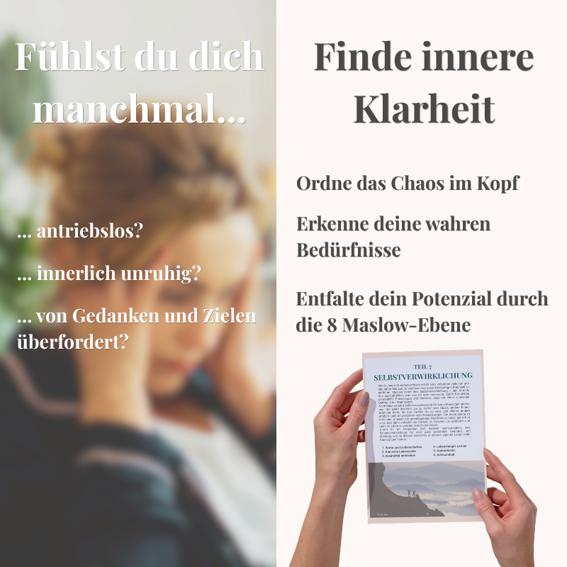 Finde innere Klarheit mit der Maslows Bedürfnispyramide Selbsthilfe Therapie Workbook