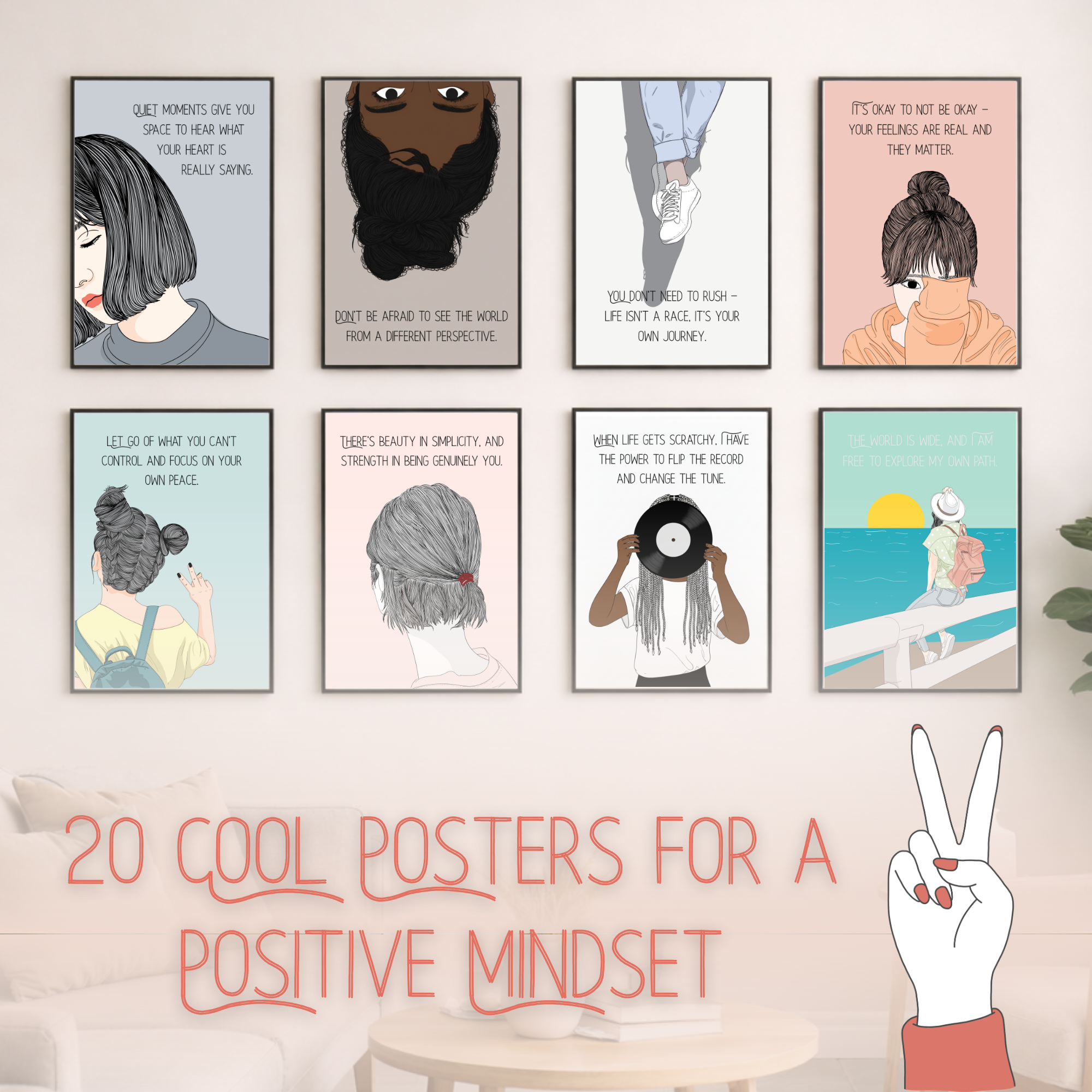 Mental Healh Poster Set for Young Adults | PDF Download