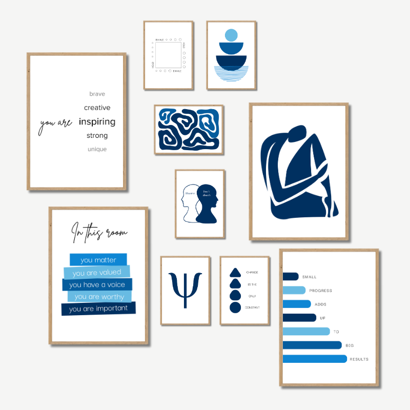 Inspirational Psychology Poster Set – Modern Edition | PDF Download
