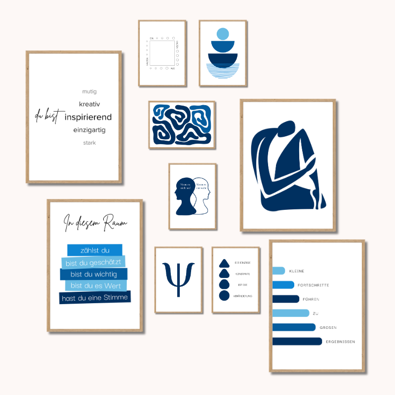 Inspirational Psychology Poster Set – Minimalistic Edition | PDF Download