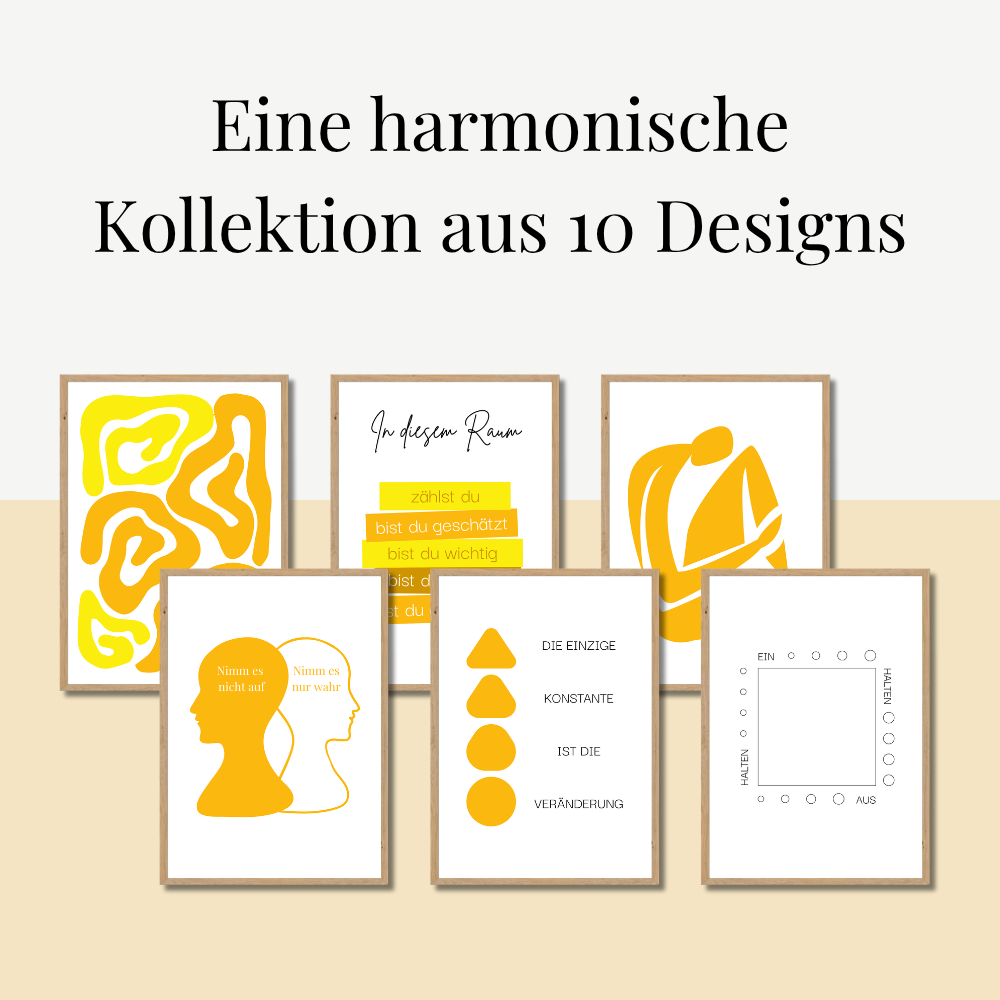 Inspirierendes Psychologie Poster-Set – Moderne Ausgabe