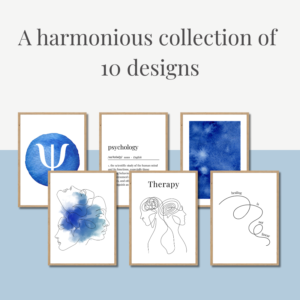 Inspirational Psychology Poster Set – Watercolor Edition | PDF Download