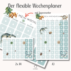 Routineplaner für Kinder – Dinosaurier | Großes Planer- & Karten-Set | PDF Download
