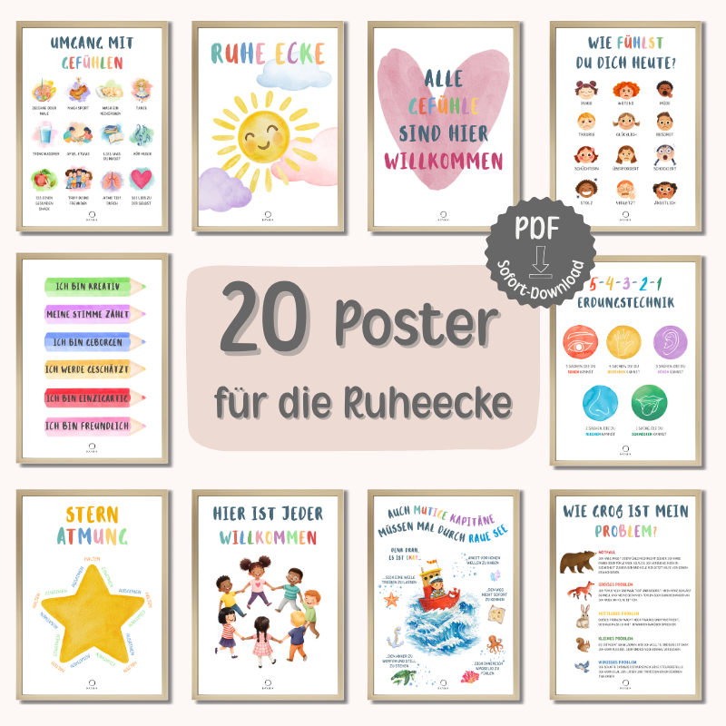Ruheecke Poster-Set für Kinder | PDF Download
