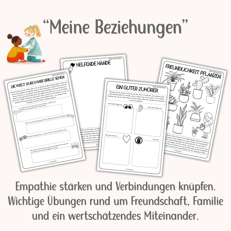 Kunsttherapie-Mitmachbuch für Kinder – Achtsamkeit, Empathie & Selbstliebe | PDF Download