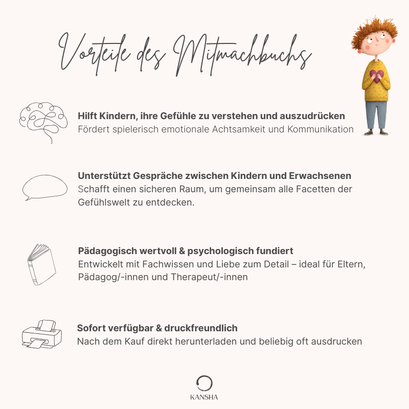 Kunsttherapie-Mitmachbuch für Kinder – Achtsamkeit, Empathie & Selbstliebe | PDF Download