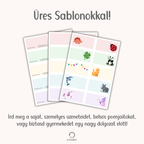 Üres sablonok uzsonnásdoboz üzenetekhez szülőknek