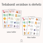 Kedves uzsonnadoboz üzenetek gyerekeknek színes és tintabarát verzióban
